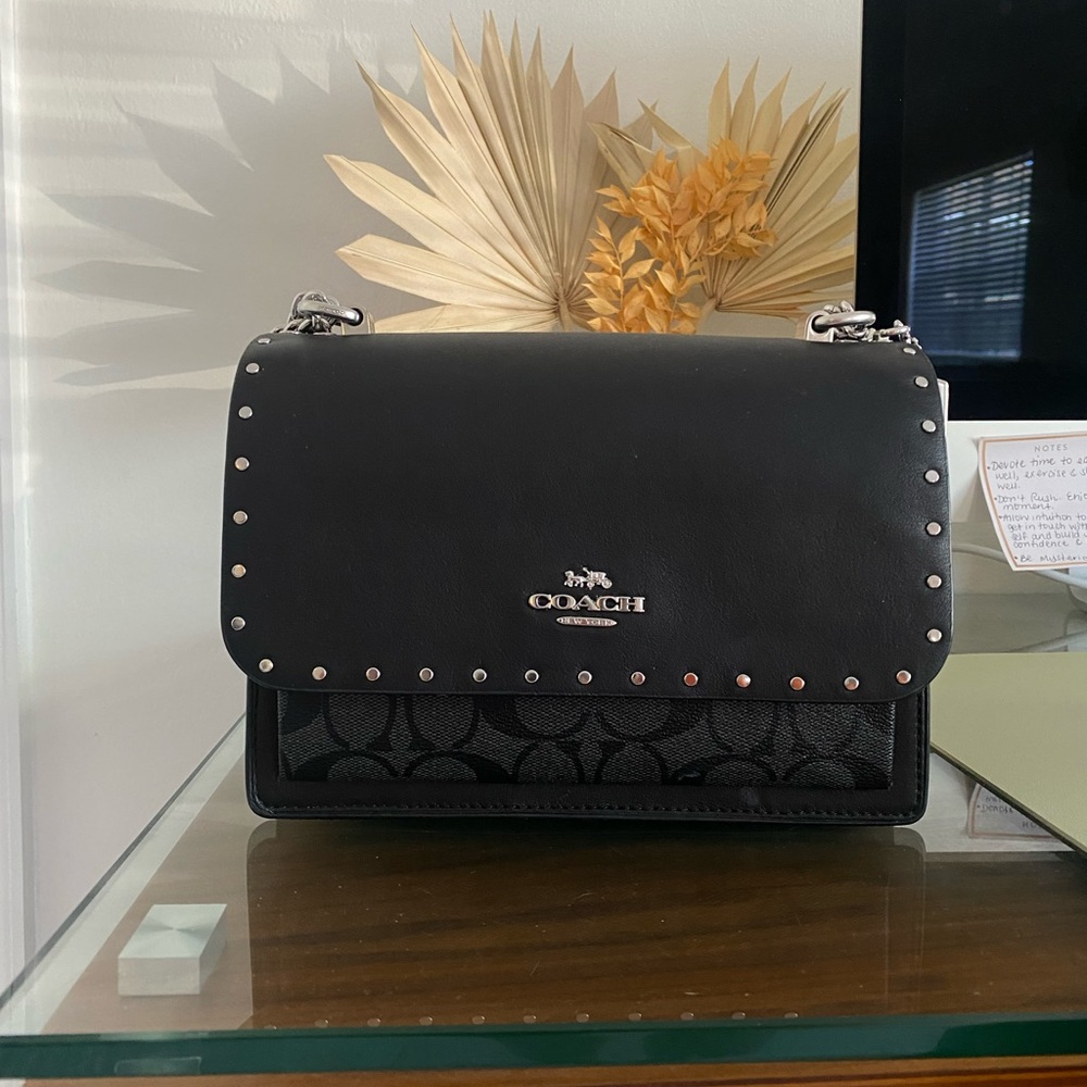 Coach Crossbody Bag Klare In Signature Canvas With Rivets